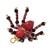 Halloween Theme Dyed Synthetic Turquoise & Glass Seed Beads Pendants PALLOY-MZ00774-7