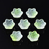 Transparent Two Tone Spray Painted Glass Beads GLAA-Q089-002B-010-2