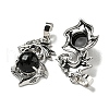 Natural Obsidian Pendants G-G111-01P-03-2