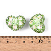 Heart Shape Polymer Clay Pave Rhinestone Beads RB-T018-03E-3