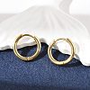 Ion Plating(IP) 304 Stainless Steel Hoop Earrings EJEW-P177-G-07-1