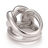 Non-Tarnish 304 Stainless Steel Twist Oval Chunky Ring RJEW-B040-15A-P-3