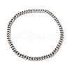 Non-Tarnish 304 Stainless Steel Curb Chains Necklace for Women NJEW-E155-02P-01-1