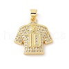 Brass Micro Pave Cubic Zirconia Pendants KK-P294-14G-1
