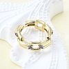 Brass Micro Pave Clear Cubic Zirconia Cuff Rings for Women RJEW-G347-02G-3