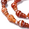 Dyed and Heated Natural Banded Agate 3-Hole Guru Bead Strands G-K149-43-3
