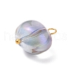 Electroplate Glass Beaded Pendants PALLOY-JF01588-4
