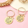 201 Stainless Steel & Brass Letter Keychain KEYC-YW00095-01-4