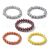 5Pcs 5 Styles Sport Ball Acrylic Beaded Stretch Bracelet Sets for Men BJEW-JB10657-02-1