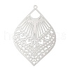 Non-Tarnish 304 Stainless Steel Filigree Big Pendants STAS-K257-04P-1
