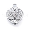Brass Pave Clear Cubic Zirconia Charms KK-L207-015P-1