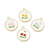 Alloy Enamel Pendants ENAM-D050-02G-1