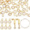  50Pcs Clear Cubic Zirconia Charms KK-PH0010-33-1