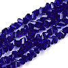 Electroplate Transparent Glass Beads Strands GLAA-N021-4mm-02-1