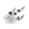 Mixed Gemstone Chip Big Pendants PALLOY-JF02294-3