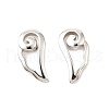 S925 Sterling Silver Stud Earrings EJEW-P305-02F-P-4