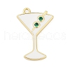 Brass Micro Pave Cubic Zirconia with Enamel Pendants KK-G526-19G-01-1