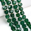 Natural Green Onyx Agate(Dyed & Heated) Beads Strands G-T140-09A-3