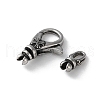 316 Stainless Steel Lobster Claw Clasps Sets STAS-D303-10AS-03-2