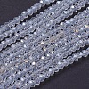 Electroplate Glass Beads Strands X-GLAA-F076-FR14-1