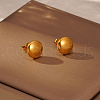 Simple Stainless Steel Geometric Flat Round Stud Earrings MY6904-6