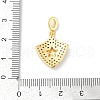 Brass Micro Pave Clear Cubic Zirconia Pendants KK-R213-16G-01-3