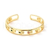 Hamsa Hand Hollow Carved Cubic Zirconia Cuff Bangle BJEW-D448-16G-RS-2
