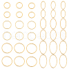 Unicraftale 36Pcs 6 Style 304 Stainless Steel Linking Rings STAS-UN0041-37-1