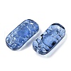 Spray Painted Transparent Glass Connector Charms X1-GLAA-H035-06D-2