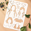 Plastic Drawing Painting Stencils Templates DIY-WH0396-377-3