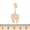 Scorpion Brass Synthetic Turquoise Curved Barbell Belly Rings AJEW-L099-02G-3