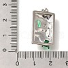 Brass Micro Pave Cubic Zirconia Pendants KK-K389-038P-3