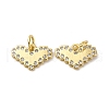 Brass Micro Pave Cubic Zirconia Pendants KK-P308-12G-1