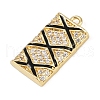 Brass Micro Pave Cubic Zirconia Pendants KK-R224-02G-2