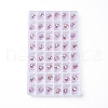 Electroplated Glass Charms EGLA-N006-023-2