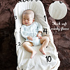 Polyester Baby Monthly Milestone Blanket for Boy and Girl AJEW-WH0405-002-4