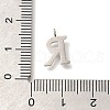 304 Stainless Steel Micro Pave Cubic Zirconia Pendants STAS-H228-06P-R-3