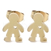 PVD Vacuum Plating 304 Stainless Steel Stud Earrings for Women EJEW-A048-39A-G-1