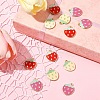 12Pcs 3 Colors Light Gold Plated Alloy Enamel Pendants FIND-FS0002-82-8