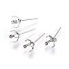 304 Stainless Steel Stud Earring Findings X-STAS-L219-03B-P-1