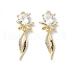 Brass Micro Pave Cubic Zirconia Pendants FIND-Z029-02G-1