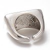 Adjustable Brass Micro Pave Clear Cubic Zirconia Open Cuff Rings ZIRC-I049-34-4