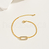Brass Cable Chain Bracelets FU3607-1-2