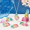  Electroplated Rough Raw Natural Quartz Beads G-NB0003-56-2