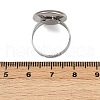 304 Stainless Steel Cuff Ring Components STAS-D372-06P-05-3