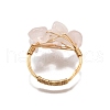 Natural Rose Quartz Finger Rings for Women RJEW-TA00202-05-4
