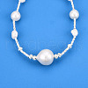 Mother's Day Jewellery Brass Natural Pearl Beaded Bracelets for Women BJEW-T022-08S-3