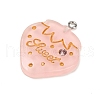 Opaque Resin Pendants RESI-Q020-01B-2
