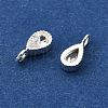925 Sterling Silver Pave Clear Cubic Zirconia Charms STER-D306-04S-01-3
