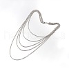 Tarnish Resistant 304 Stainless Steel Tiered Necklaces NJEW-JN01356-1
